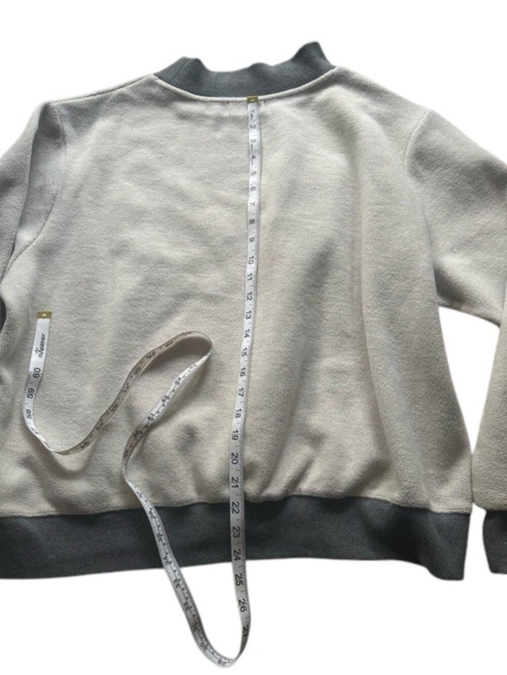 PARKE Inside Out White & Gray Mockneck Fleece L/XL - Picture 6 of 7